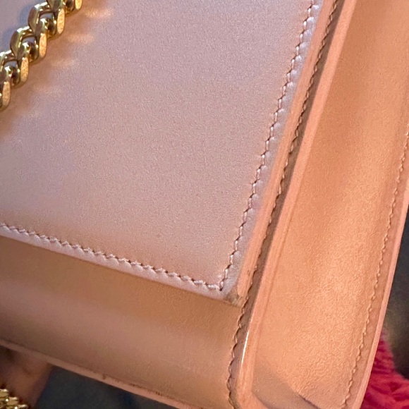 💯🥰SAINT LAURENT Grain De Poudre Medium Classic Kate Tassel Satchel Pale Blush - Picture 10 of 17